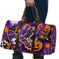 Halloween Skeleton Skateboarder Travel Bag Graffiti Ghost Pumpkin Streetwear Graphic