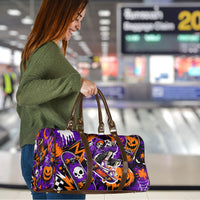 Halloween Skeleton Skateboarder Travel Bag Graffiti Ghost Pumpkin Streetwear Graphic