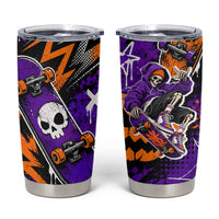 Halloween Skeleton Skateboarder Tumbler Cup Graffiti Ghost Pumpkin Streetwear Graphic