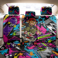 Skateboarding Monkey Back Car Seat Cover Neon Graffiti Spray Paint Urban Streetwear Art