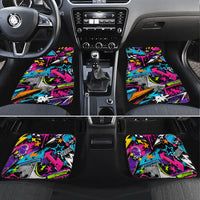 Skateboarding Monkey Car Mats Neon Graffiti Spray Paint Urban Streetwear Art