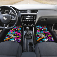 Skateboarding Monkey Car Mats Neon Graffiti Spray Paint Urban Streetwear Art