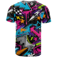 Skateboarding Monkey T Shirt Neon Graffiti Spray Paint Urban Streetwear Art