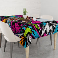 Skateboarding Monkey Tablecloth Neon Graffiti Spray Paint Urban Streetwear Art