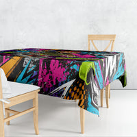 Skateboarding Monkey Tablecloth Neon Graffiti Spray Paint Urban Streetwear Art