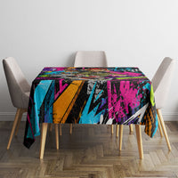 Skateboarding Monkey Tablecloth Neon Graffiti Spray Paint Urban Streetwear Art