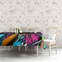 Skateboarding Monkey Tablecloth Neon Graffiti Spray Paint Urban Streetwear Art