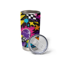 Skateboarding Monkey Tumbler Cup Neon Graffiti Spray Paint Urban Streetwear Art