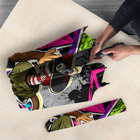 Skateboarding Monkey Umbrella Neon Graffiti Spray Paint Urban Streetwear Art
