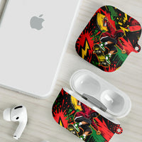 Skateboarder Spray Painter AirPods Case Rasta Colors Graffiti Streetwear Pop Art Graphic