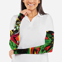 Skateboarder Spray Painter Arm Sleeves Rasta Colors Graffiti Streetwear Pop Art Graphic