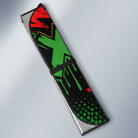 Skateboarder Spray Painter Auto Sun Shade Rasta Colors Graffiti Streetwear Pop Art Graphic