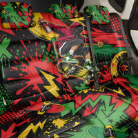 Skateboarder Spray Painter Back Car Seat Cover Rasta Colors Graffiti Streetwear Pop Art Graphic