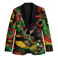 Skateboarder Spray Painter Blazer Rasta Colors Graffiti Streetwear Pop Art Graphic