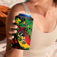 Skateboarder Spray Painter 4 in 1 Can Cooler Tumbler Rasta Colors Graffiti Streetwear Pop Art Graphic