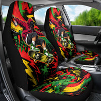 Skateboarder Spray Painter Car Seat Cover Rasta Colors Graffiti Streetwear Pop Art Graphic