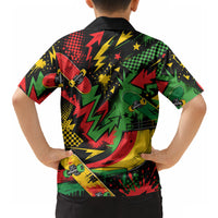 Skateboarder Spray Painter Hawaiian Shirt Rasta Colors Graffiti Streetwear Pop Art Graphic