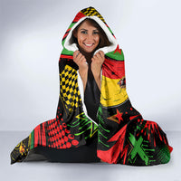 Skateboarder Spray Painter Hooded Blanket Rasta Colors Graffiti Streetwear Pop Art Graphic