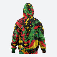 Skateboarder Spray Painter Hoodie Rasta Colors Graffiti Streetwear Pop Art Graphic