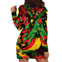 Skateboarder Spray Painter Hoodie Dress Rasta Colors Graffiti Streetwear Pop Art Graphic