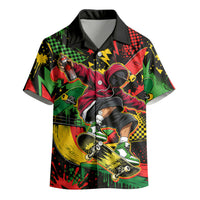Skateboarder Spray Painter Kid Hawaiian Shirt Rasta Colors Graffiti Streetwear Pop Art Graphic