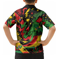 Skateboarder Spray Painter Kid Hawaiian Shirt Rasta Colors Graffiti Streetwear Pop Art Graphic
