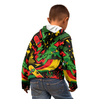 Skateboarder Spray Painter Kid Hoodie Rasta Colors Graffiti Streetwear Pop Art Graphic