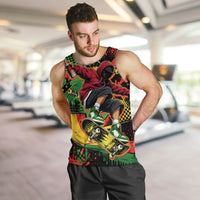 Skateboarder Spray Painter Men Tank Top Rasta Colors Graffiti Streetwear Pop Art Graphic