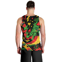 Skateboarder Spray Painter Men Tank Top Rasta Colors Graffiti Streetwear Pop Art Graphic