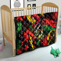 Skateboarder Spray Painter Quilt Rasta Colors Graffiti Streetwear Pop Art Graphic