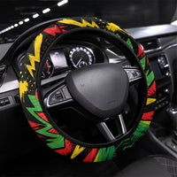Skateboarder Spray Painter Steering Wheel Cover Rasta Colors Graffiti Streetwear Pop Art Graphic