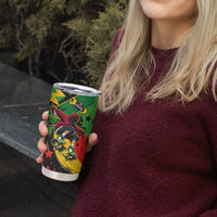 Skateboarder Spray Painter Tumbler Cup Rasta Colors Graffiti Streetwear Pop Art Graphic