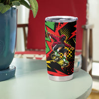 Skateboarder Spray Painter Tumbler Cup Rasta Colors Graffiti Streetwear Pop Art Graphic