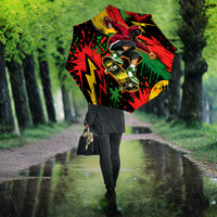 Skateboarder Spray Painter Umbrella Rasta Colors Graffiti Streetwear Pop Art Graphic