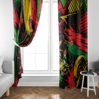 Skateboarder Spray Painter Window Curtain Rasta Colors Graffiti Streetwear Pop Art Graphic