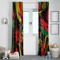Skateboarder Spray Painter Window Curtain Rasta Colors Graffiti Streetwear Pop Art Graphic