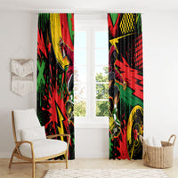 Skateboarder Spray Painter Window Curtain Rasta Colors Graffiti Streetwear Pop Art Graphic