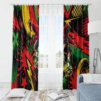 Skateboarder Spray Painter Window Curtain Rasta Colors Graffiti Streetwear Pop Art Graphic