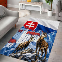 Slovakia Where Eagles Fly Area Rug Bratislava Castle Chamois Eagle Patriotism