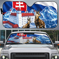 Slovakia Where Eagles Fly Auto Sun Shade Bratislava Castle Chamois Eagle Patriotism