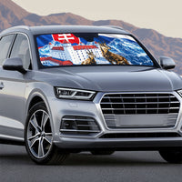 Slovakia Where Eagles Fly Auto Sun Shade Bratislava Castle Chamois Eagle Patriotism