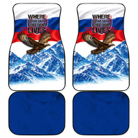 Slovakia Where Eagles Fly Car Mats Bratislava Castle Chamois Eagle Patriotism