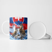 Slovakia Where Eagles Fly Ceramic Mug Bratislava Castle Chamois Eagle Patriotism