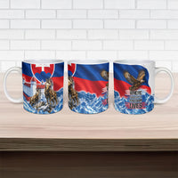 Slovakia Where Eagles Fly Ceramic Mug Bratislava Castle Chamois Eagle Patriotism