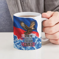 Slovakia Where Eagles Fly Ceramic Mug Bratislava Castle Chamois Eagle Patriotism