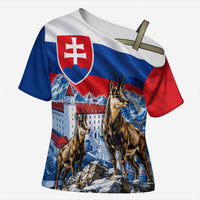 Slovakia Where Eagles Fly Cross Shoulder Shirt Bratislava Castle Chamois Eagle Patriotism