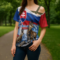 Slovakia Where Eagles Fly Cross Shoulder Shirt Bratislava Castle Chamois Eagle Patriotism