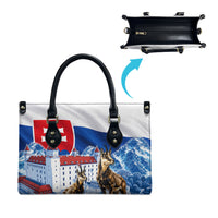 Slovakia Where Eagles Fly Leather Bag Bratislava Castle Chamois Eagle Patriotism