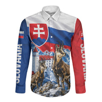 Slovakia Where Eagles Fly Long Sleeve Button Shirt Bratislava Castle Chamois Eagle Patriotism