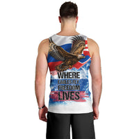 Slovakia Where Eagles Fly Men Tank Top Bratislava Castle Chamois Eagle Patriotism